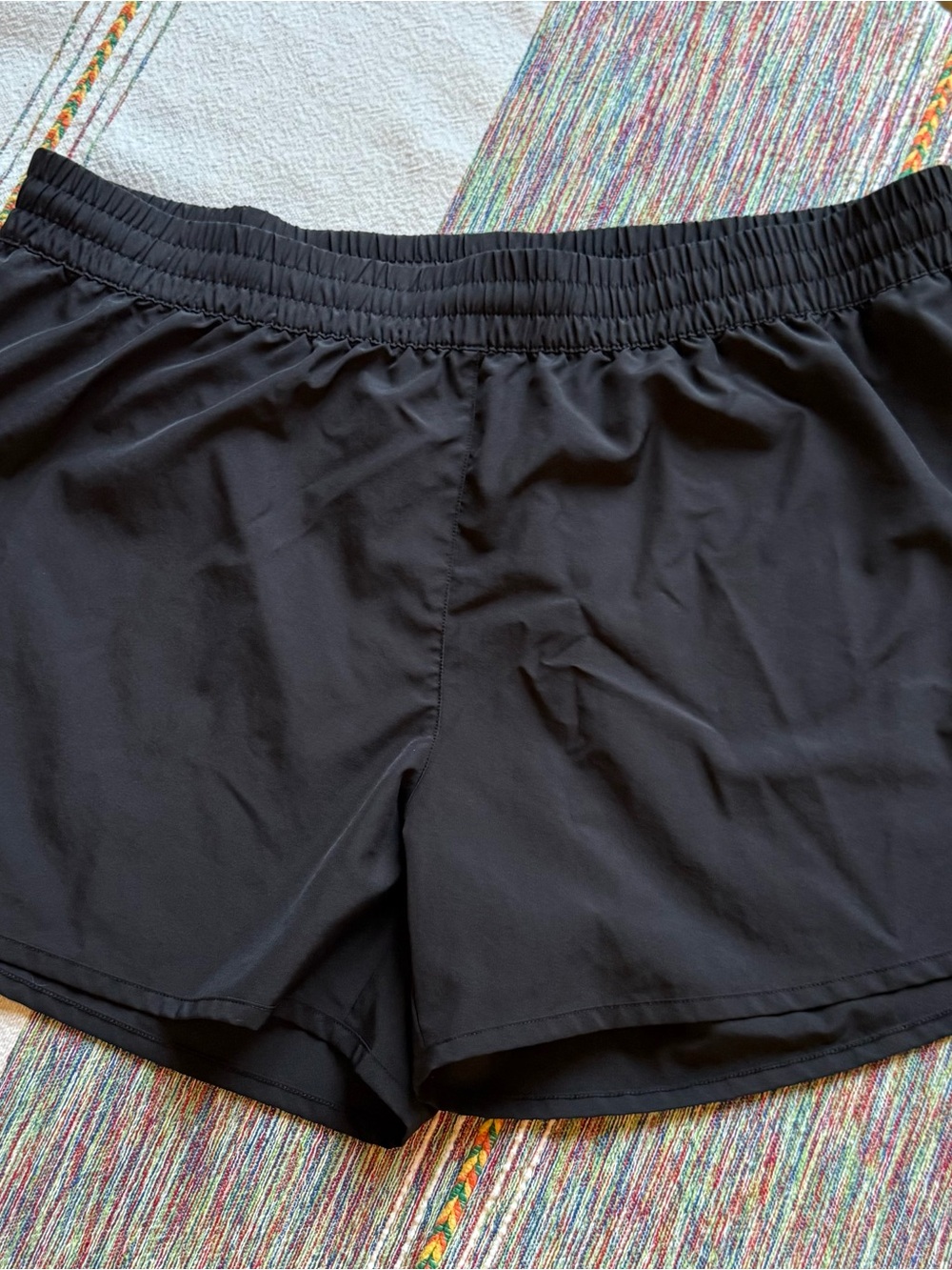 Puma Black Athletic Shorts with White Logo